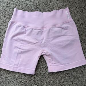 DFYNE Women's Light Rose Pink Impact Workout Shorts